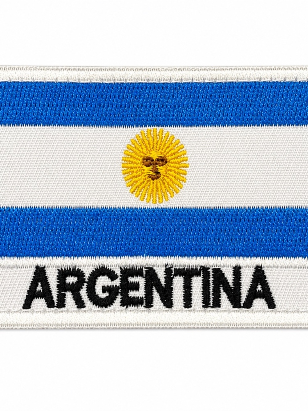 Argentina Flag Hook and Loop Embroidered Patch Badge South America Country Pride